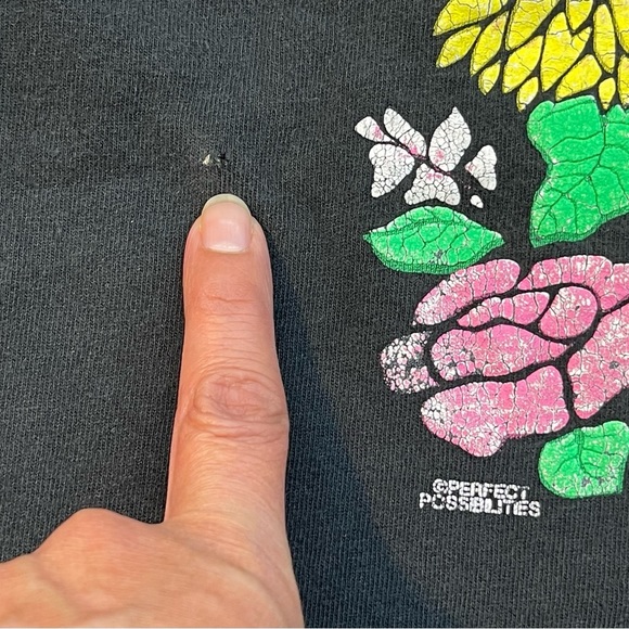 Vitg. Single Stitch Perfect Possibilities Bloom Where You Are Planted Tee Large - Picture 4 of 4